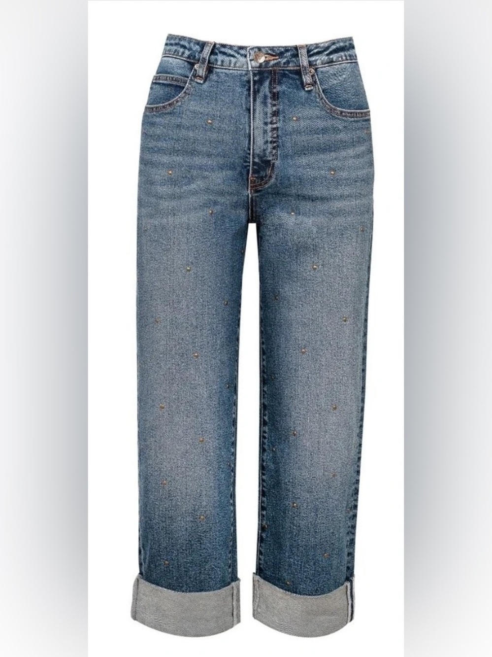 Jessica Simpson High-Rise Wide Leg Jeans with Stud Detail - Size 6, NWT